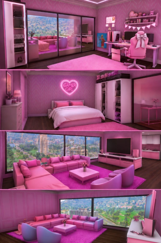 Penthouse Gamer Rosa